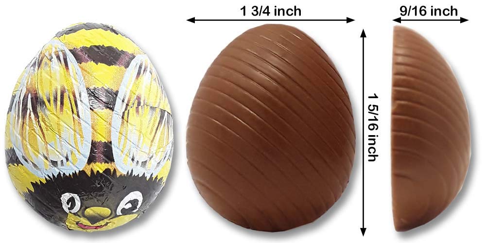 The Madelaine Chocolate Company wrapped in yellow and black foil, kid-friendly visuals.