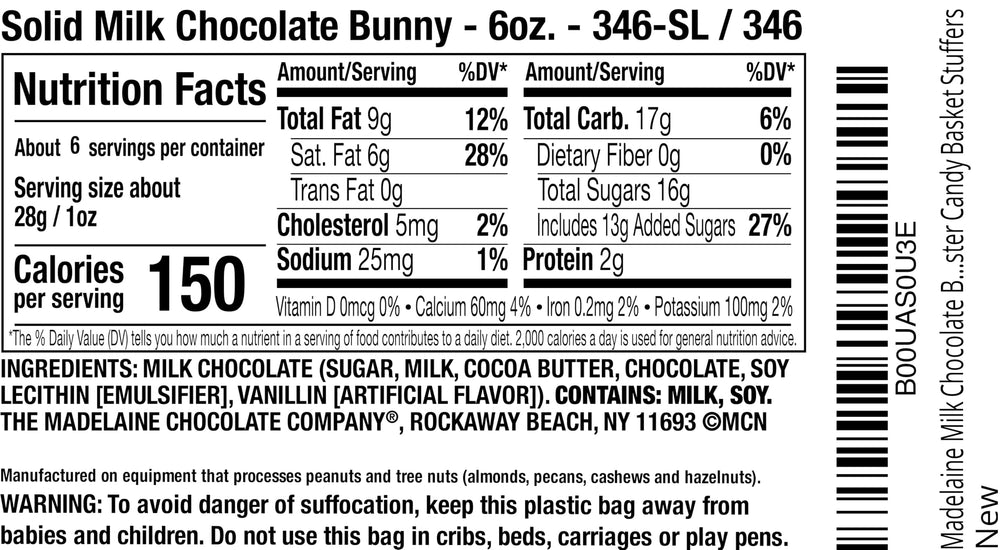 The Madelaine Milk Chocolate Bunny detail highlights fine craftsmanship and cocoa texture.