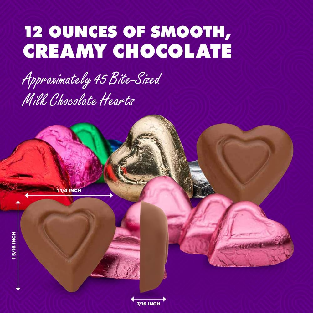 Mini heart chocolates in Madelaine packaging ready for bowls or gifts.