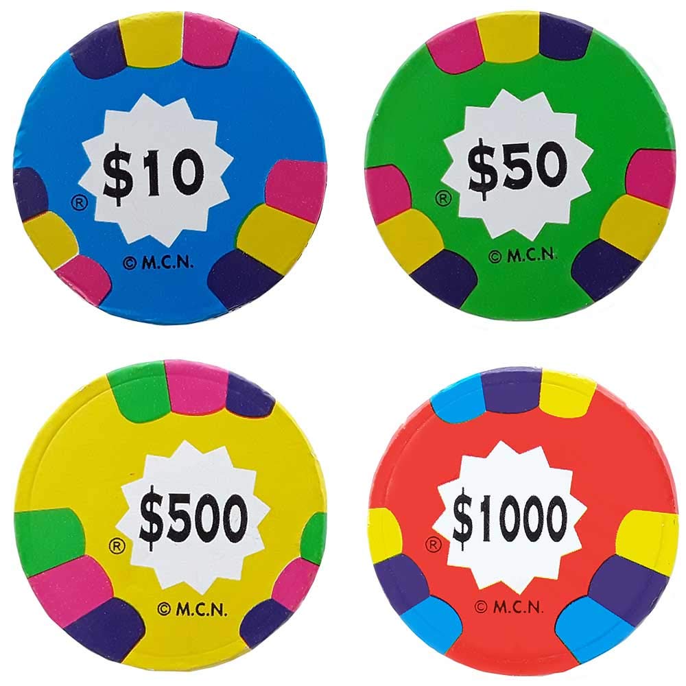 Madelaine Poker Chip Chocolates, 8 oz bag open for sharing.
