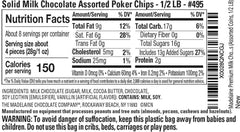 Madelaine Poker Chip Chocolates foil wraps showcase colors for gifts.