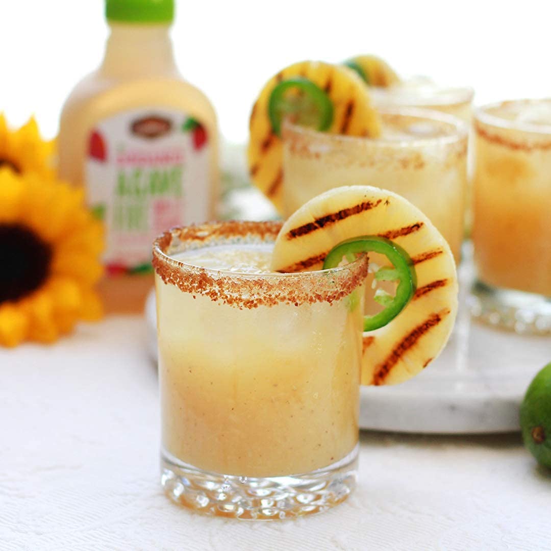 Madhava AgaveFIVE bottle dispense allows easy drizzle over fruit.