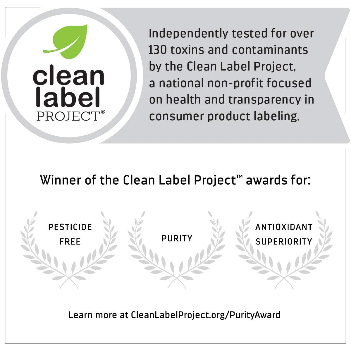 Certified organic, non-GMO, pesticide-free with vegan and kosher labels.