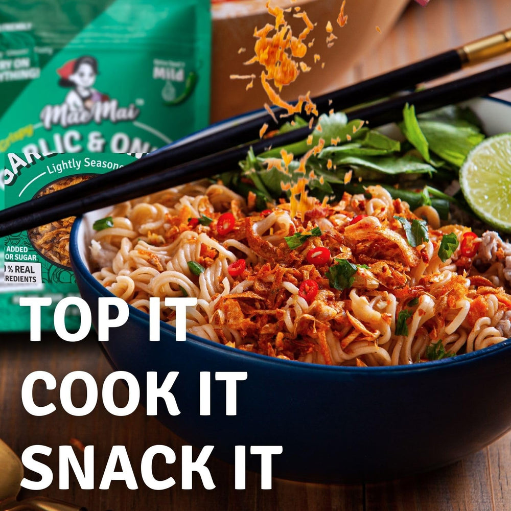 MaeMai Chili Crisp as a crunchy salad topper.