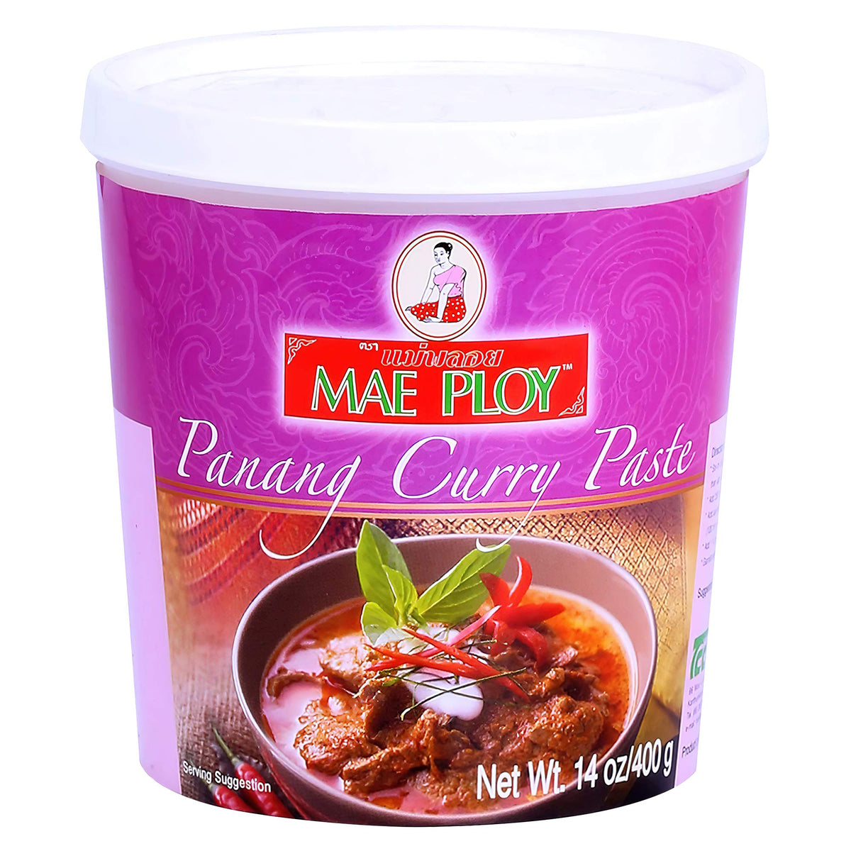 Mae Ploy Panang curry paste tub for authentic Thai flavor in home cooking