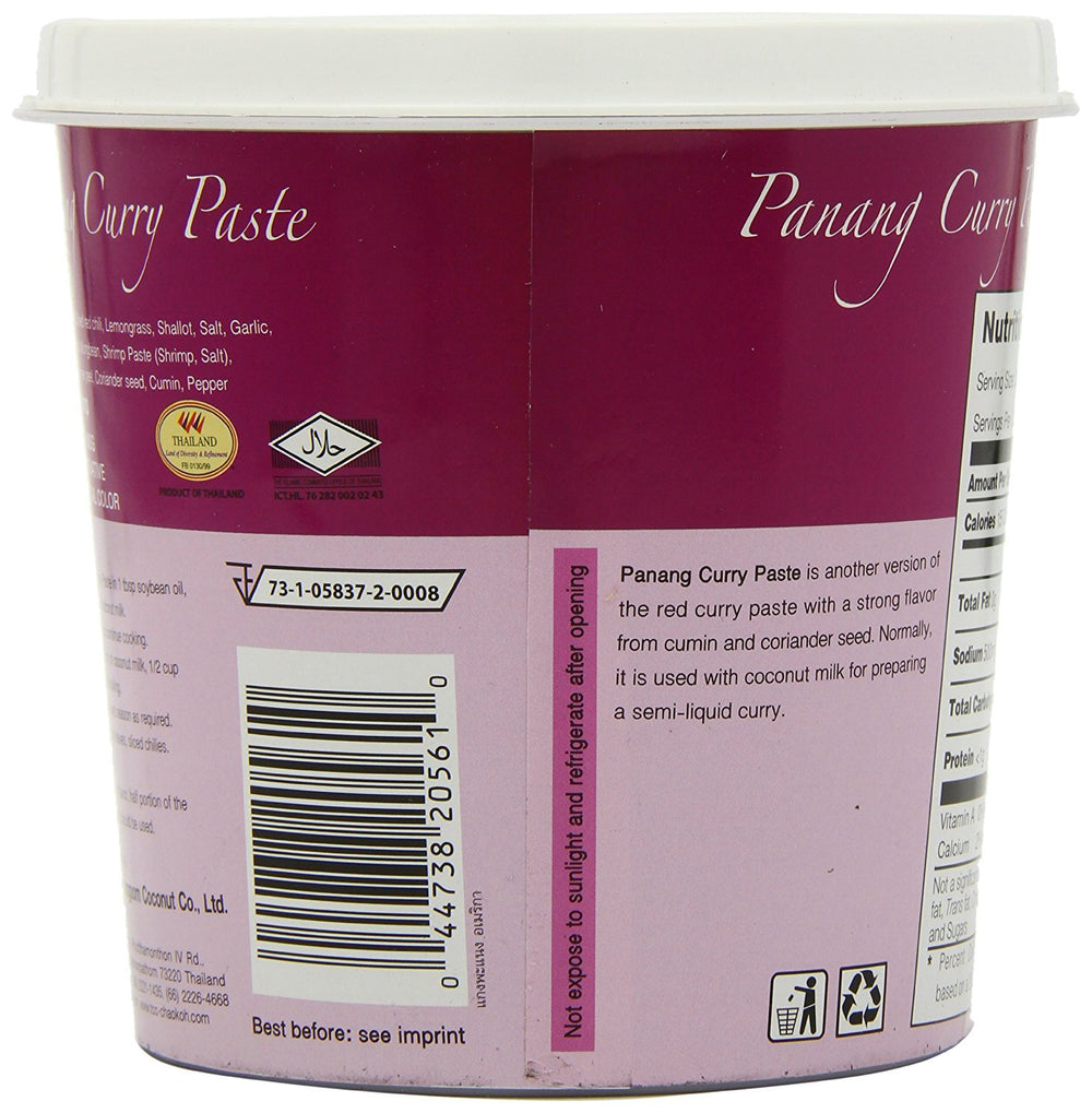 Mae Ploy Panang paste image highlighting dried herbs and spices, ready to elevate curries.