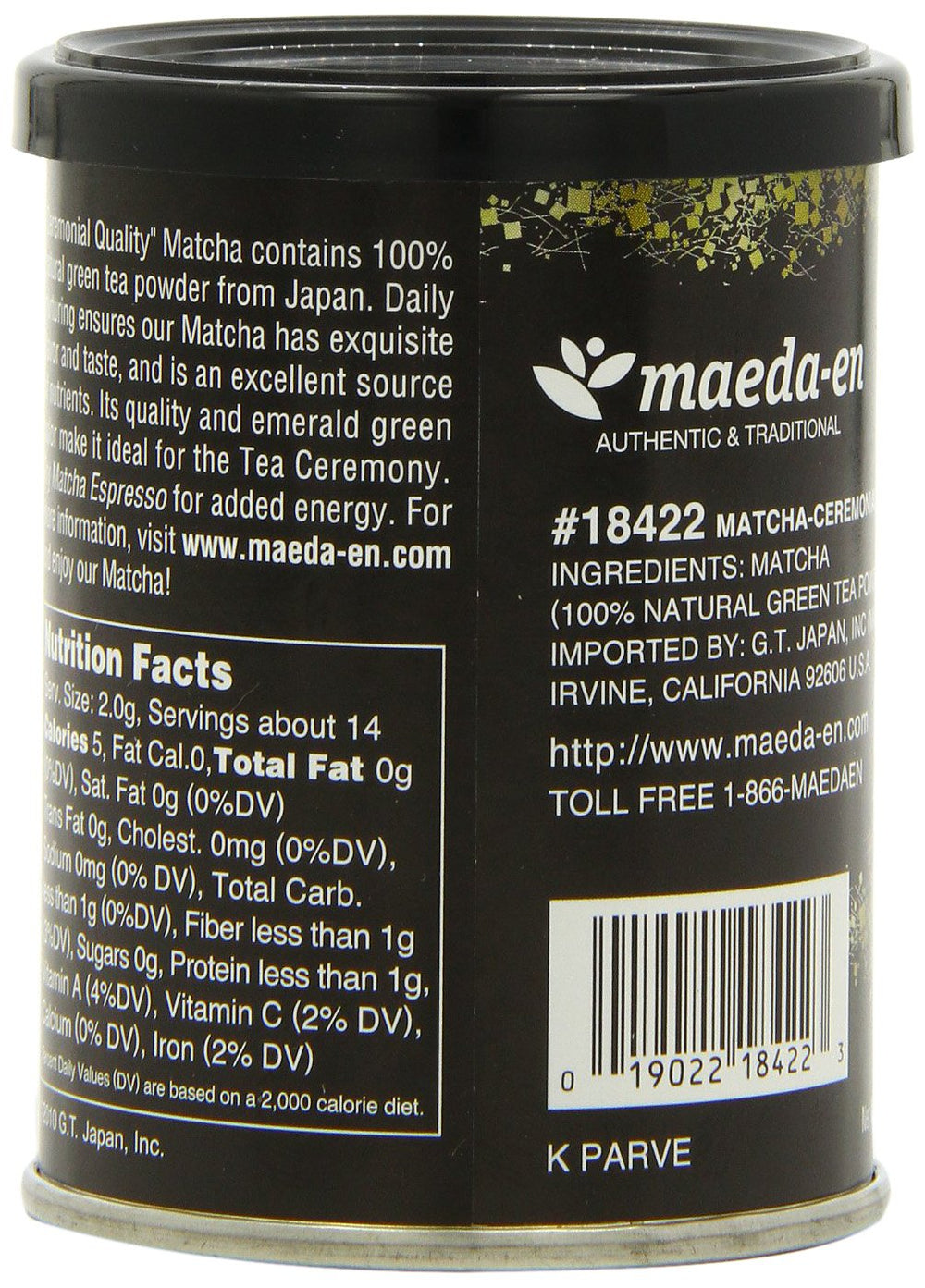 Maeda-En 1-ounce ceremonial matcha scoop on display