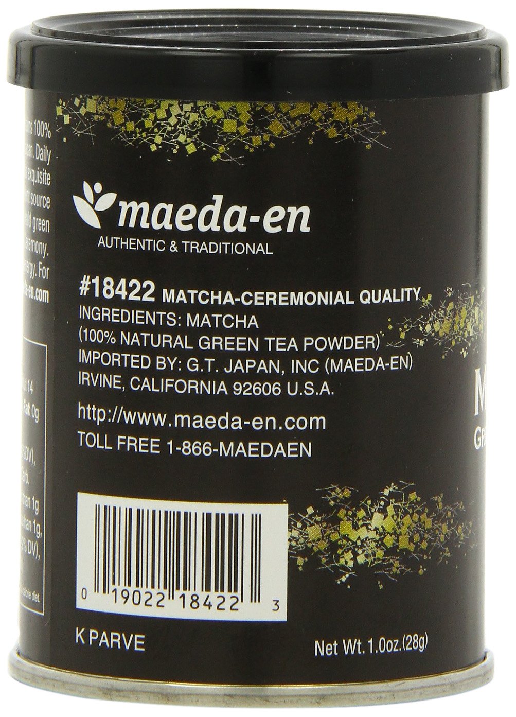 Maeda-En packaging and label highlighting origin and quality