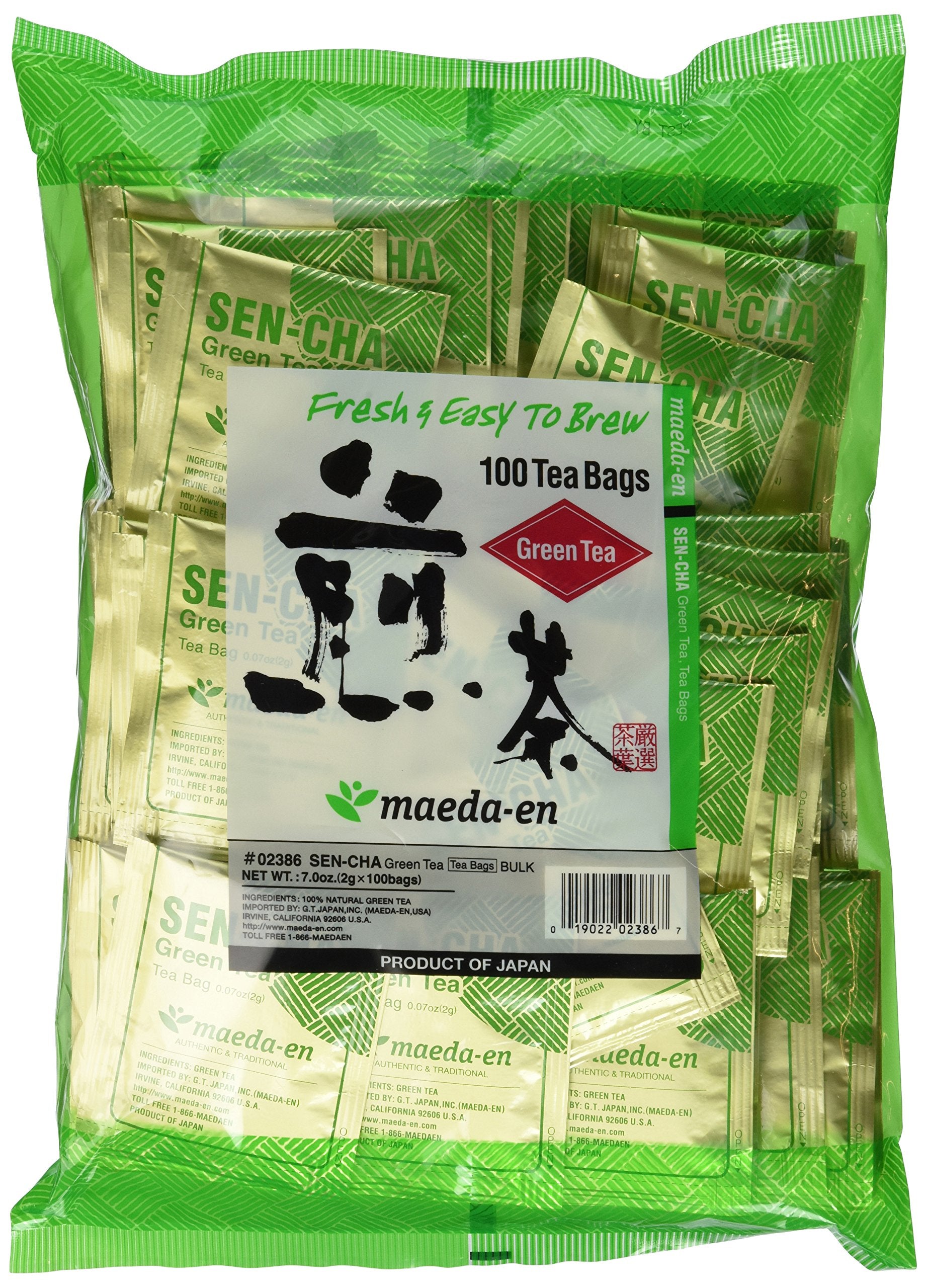 Maeda Sen-cha Green Tea with Matcha Tea Bags for a quick, convenient daily brew.