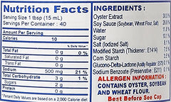 Maekrua Oyster Sauce label close-up signals authentic Thai flavor at home.