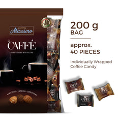 Maestro Massimo Cappuccino candy close view, refined coffee flavor.