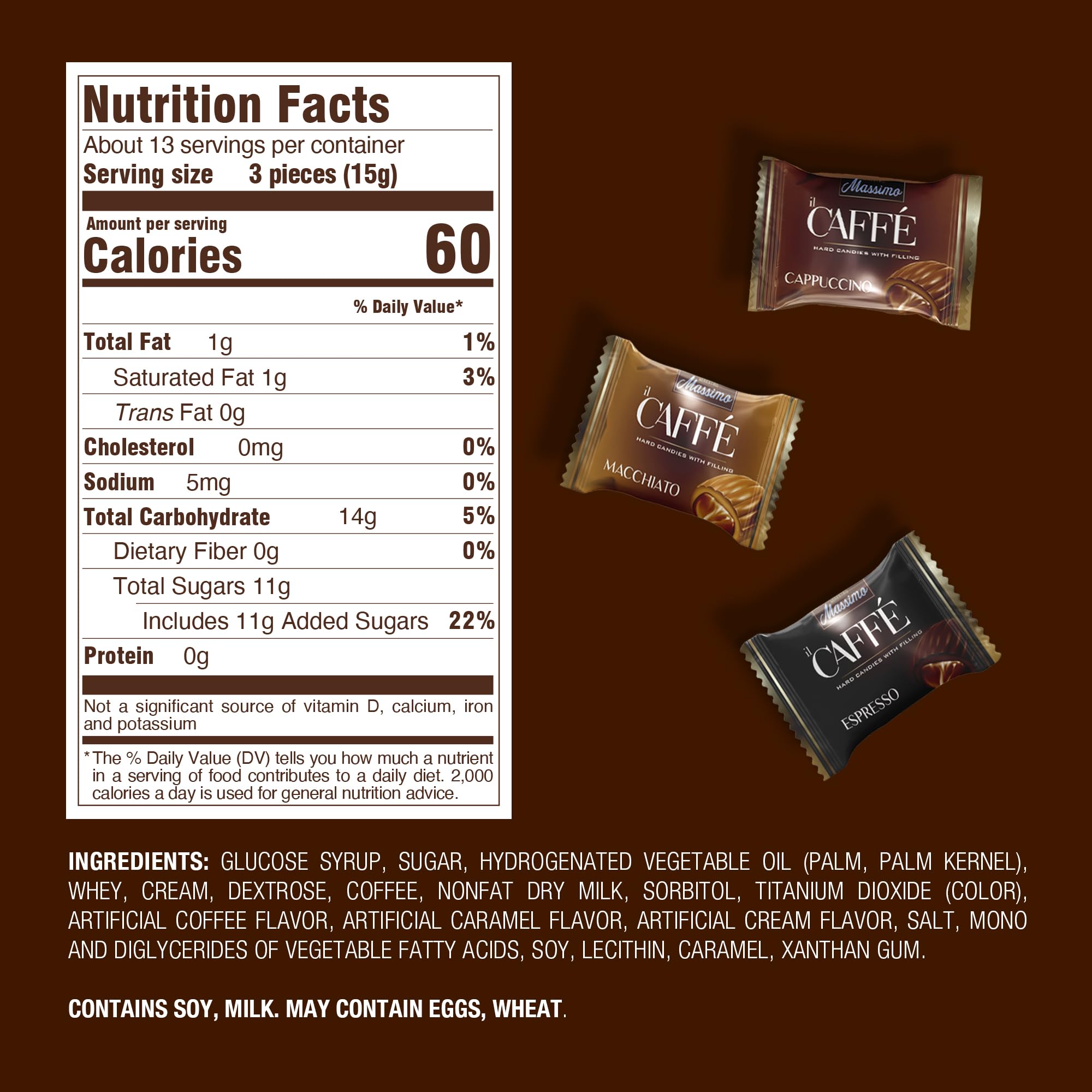 Maestro Massimo Macchiato flavor candy in bag for office treat.
