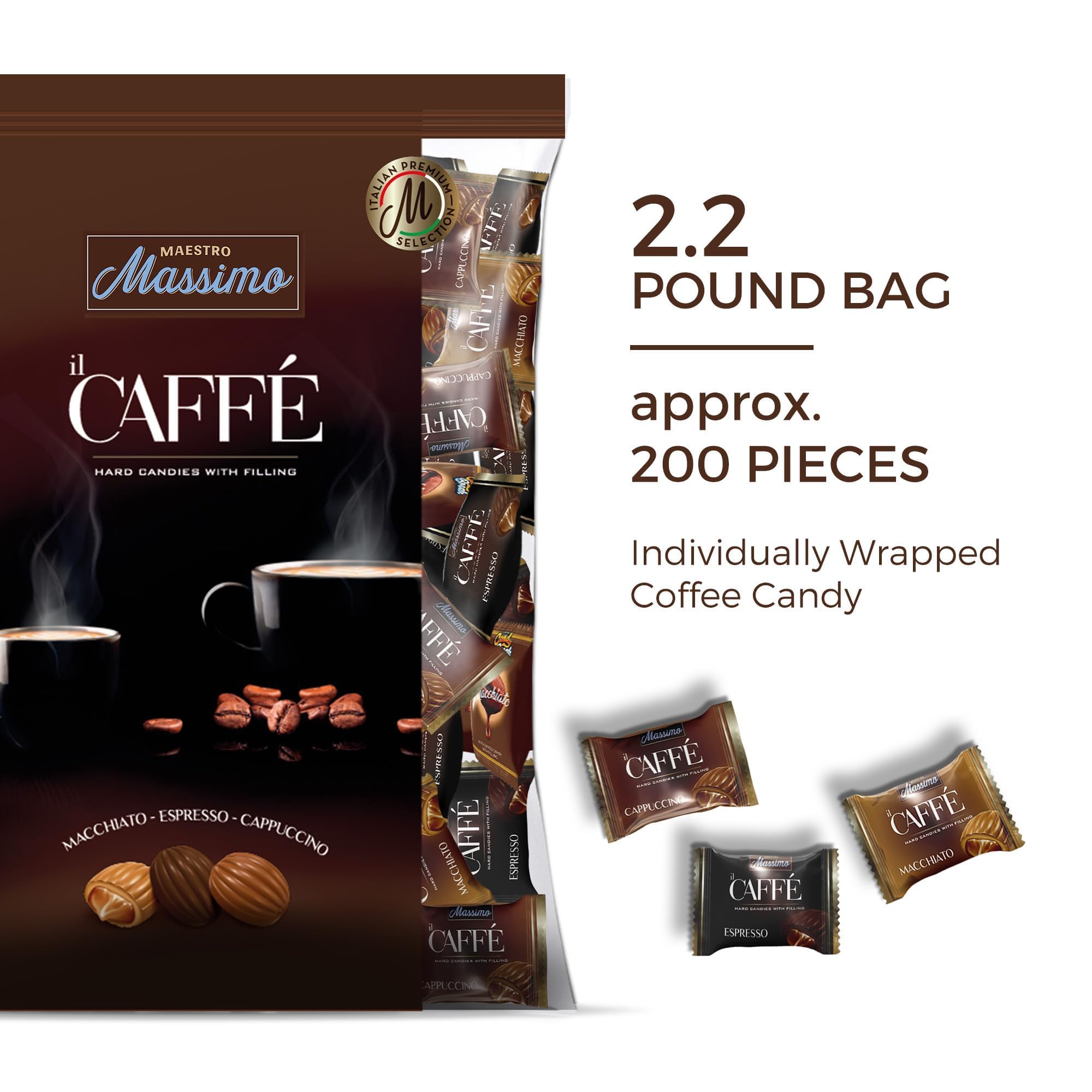 Maestro Massimo Macchiato flavor candy with creamy espresso notes