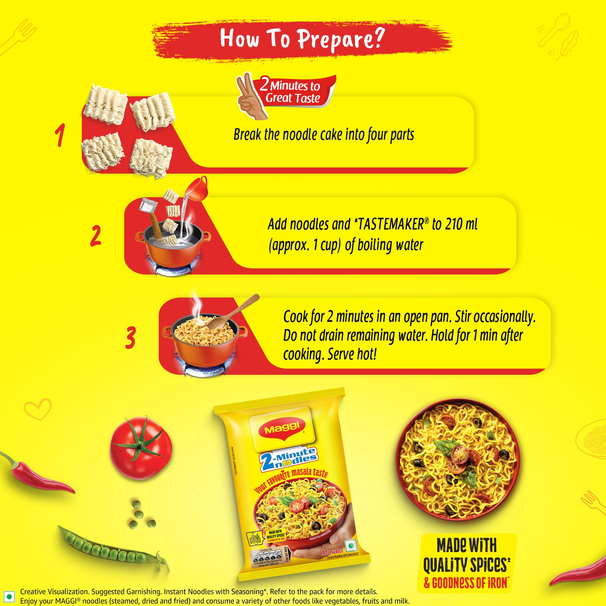 Store display of Maggi 12-pack noodles