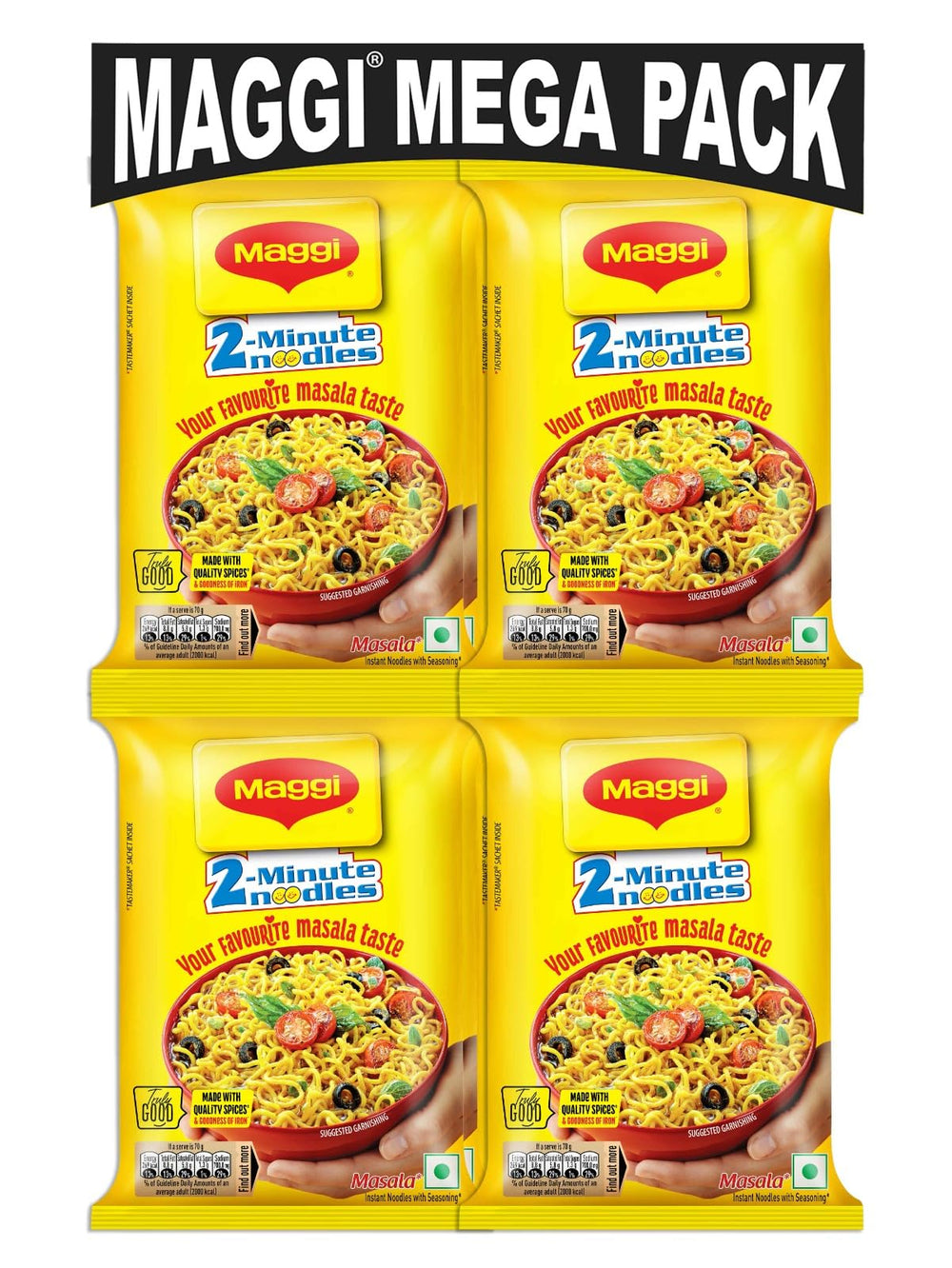 Maggi 2 Minutes Noodles Masala pack ready-to-cook for quick meals