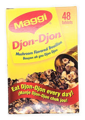 Maggi Djon Djon bouillon cubes close-up showing cube texture for quick meals.