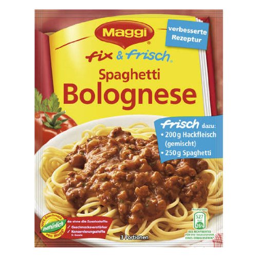Maggi fix & fresh spaghetti bolognese pack of 4 for quick, flavorful weeknight dinners.