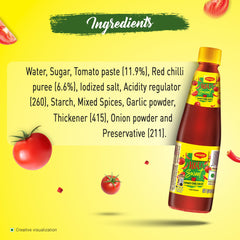 Close up of Maggi ingredients showing all natural base for sauce.