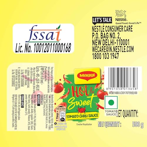 Maggi Hot & Sweet bottle on a kitchen counter ready to use.
