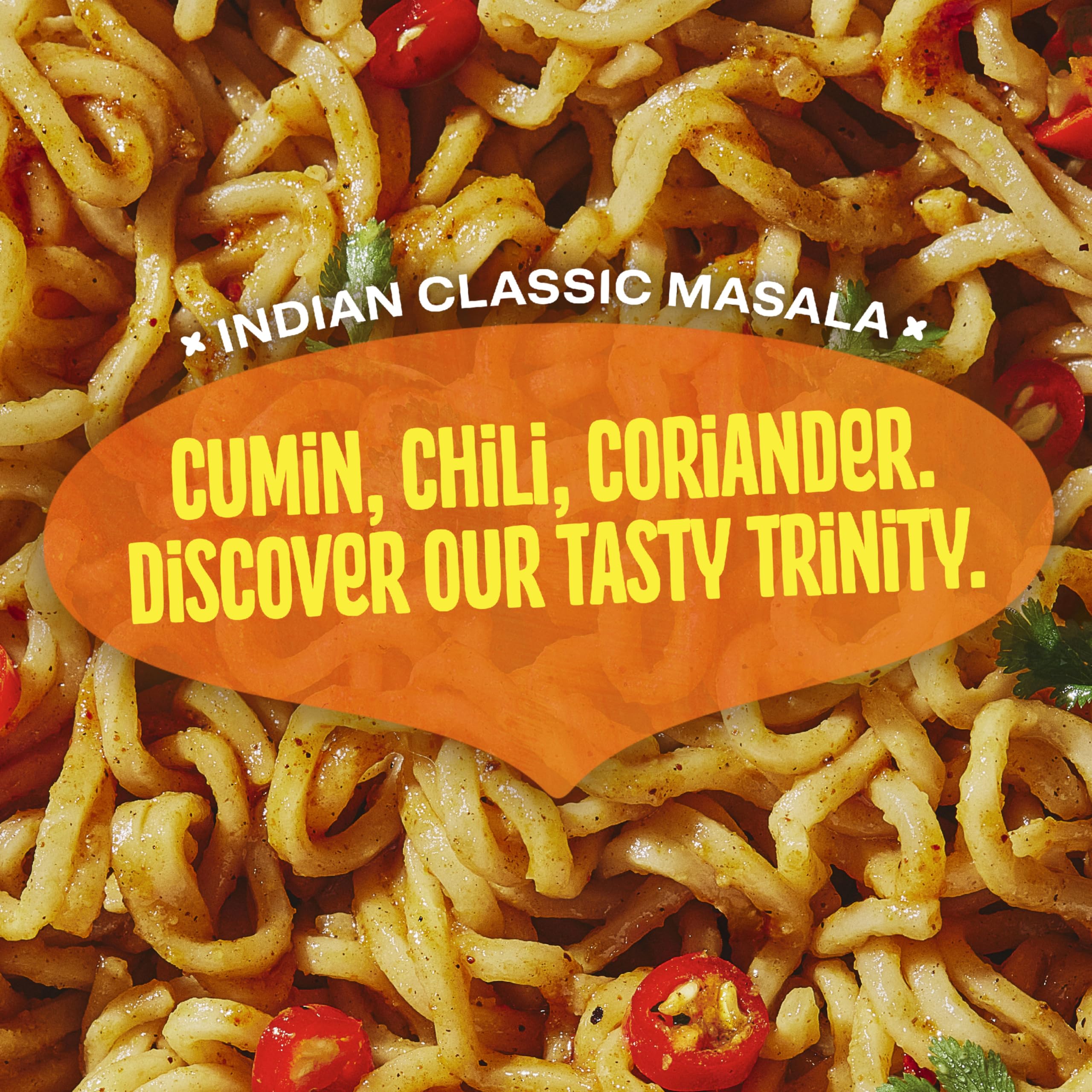 Maggi Indian Classic Masala steaming bowl features aroma and comforting flavor.