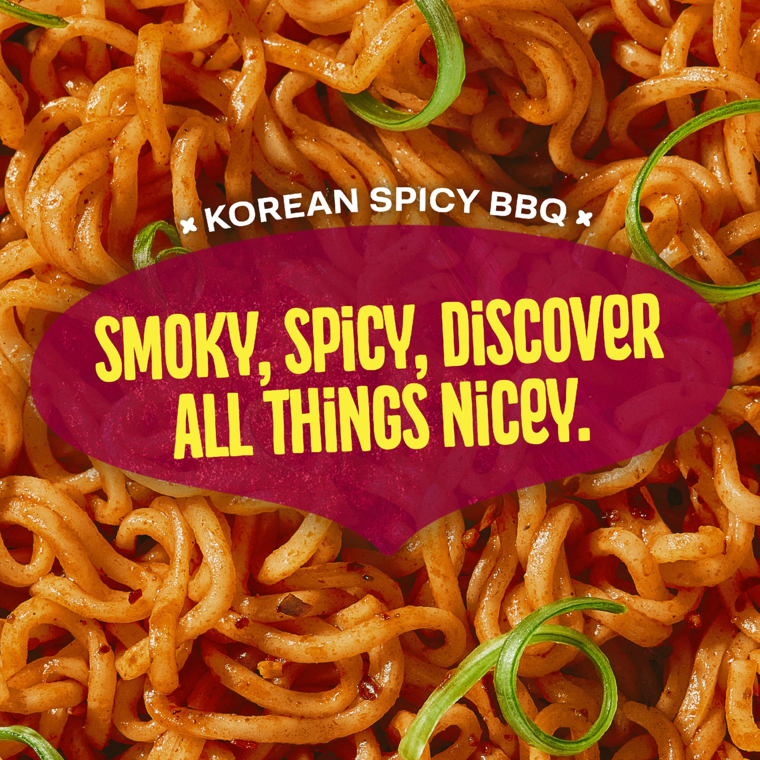 Maggi Korean Spicy BBQ Noodles close-up of chili glaze enhances heat