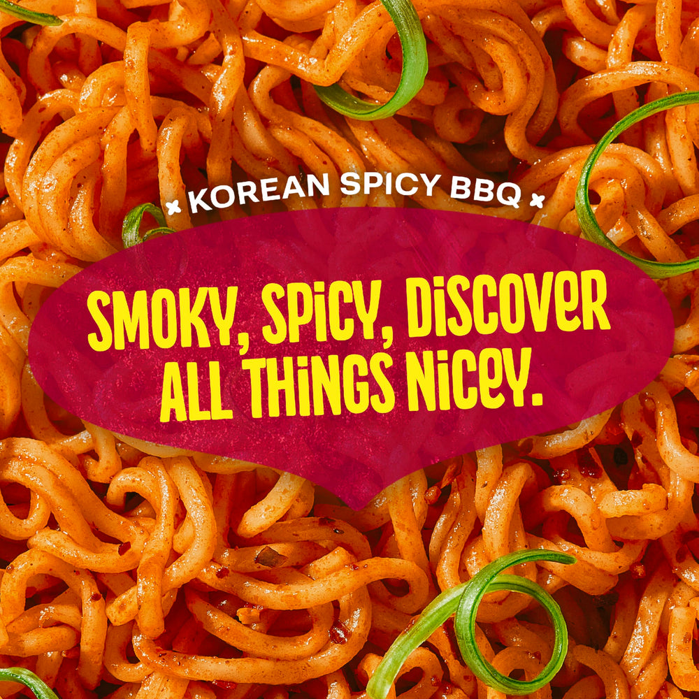 Maggi Korean Spicy BBQ Noodles close-up of chili glaze enhances heat
