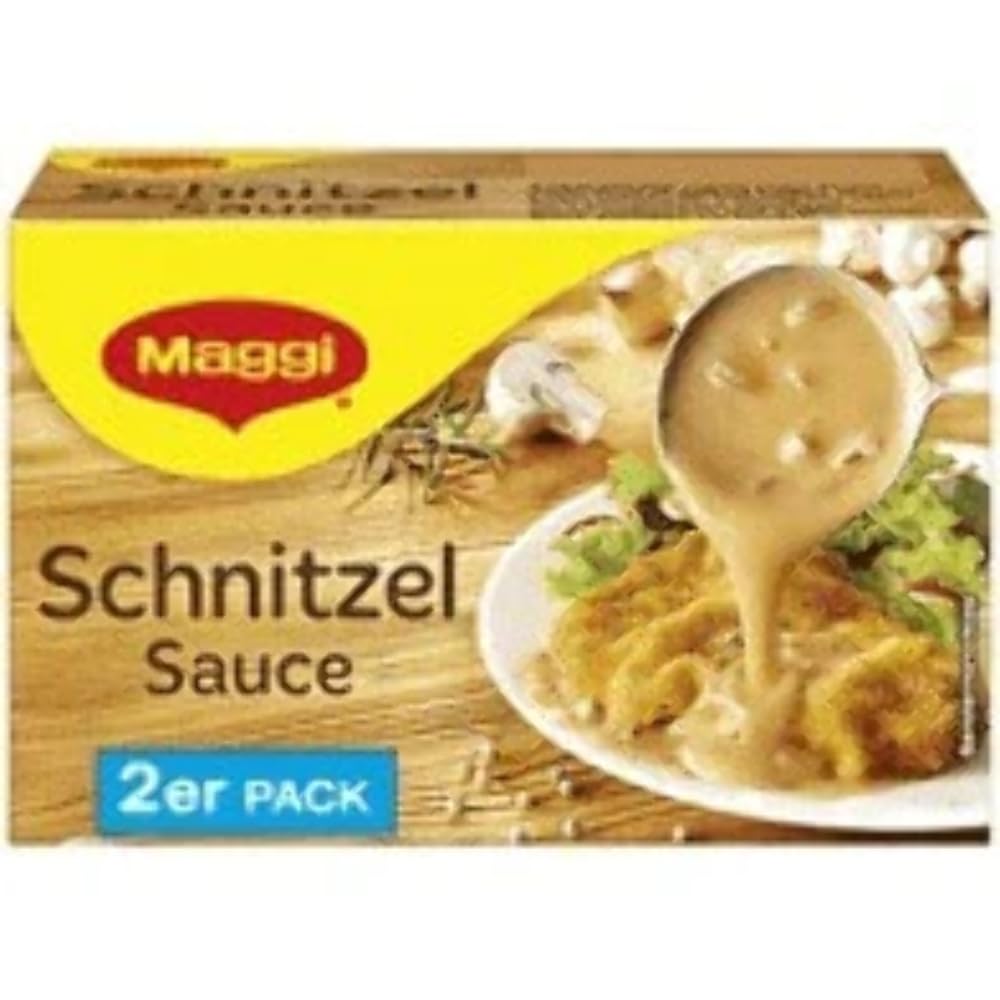 Maggi Schnitzel Sauce two sachets pack for quick, flavorful schnitzel dinners.