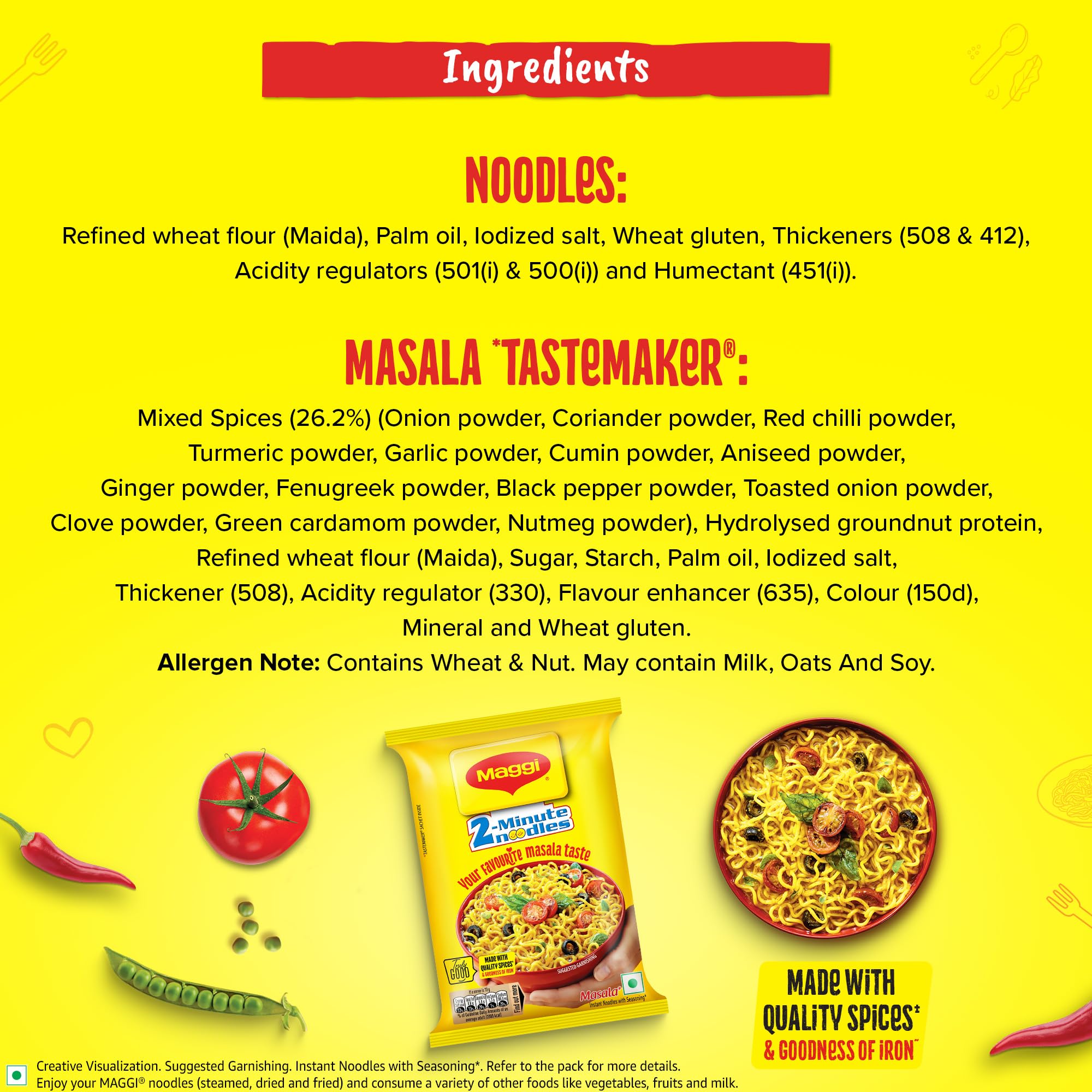 Served Maggi noodles in a bowl ready to eat