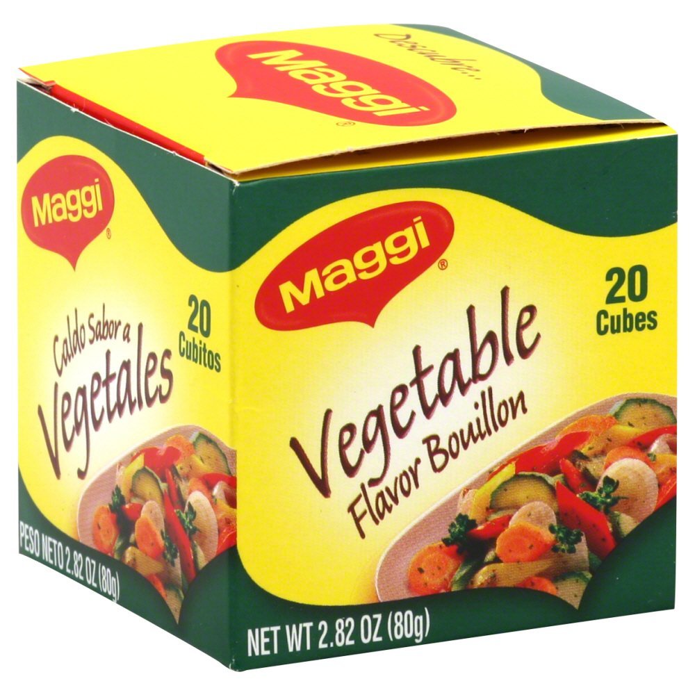 Maggi Veggie Bouillon Cube four-pack for a gluten-free, low-sodium broth boost