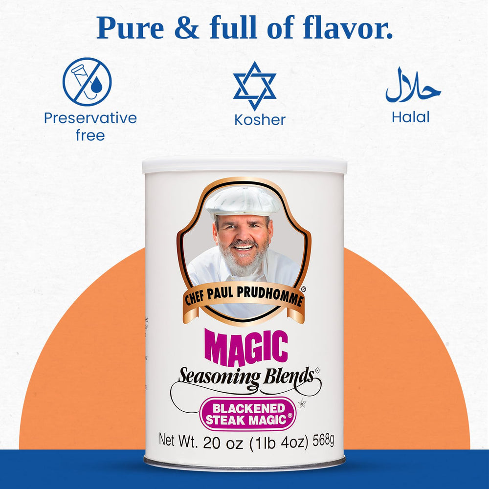 Magic Seasoning Blends Blackened Steak Magic on a grill-ready steak crust.