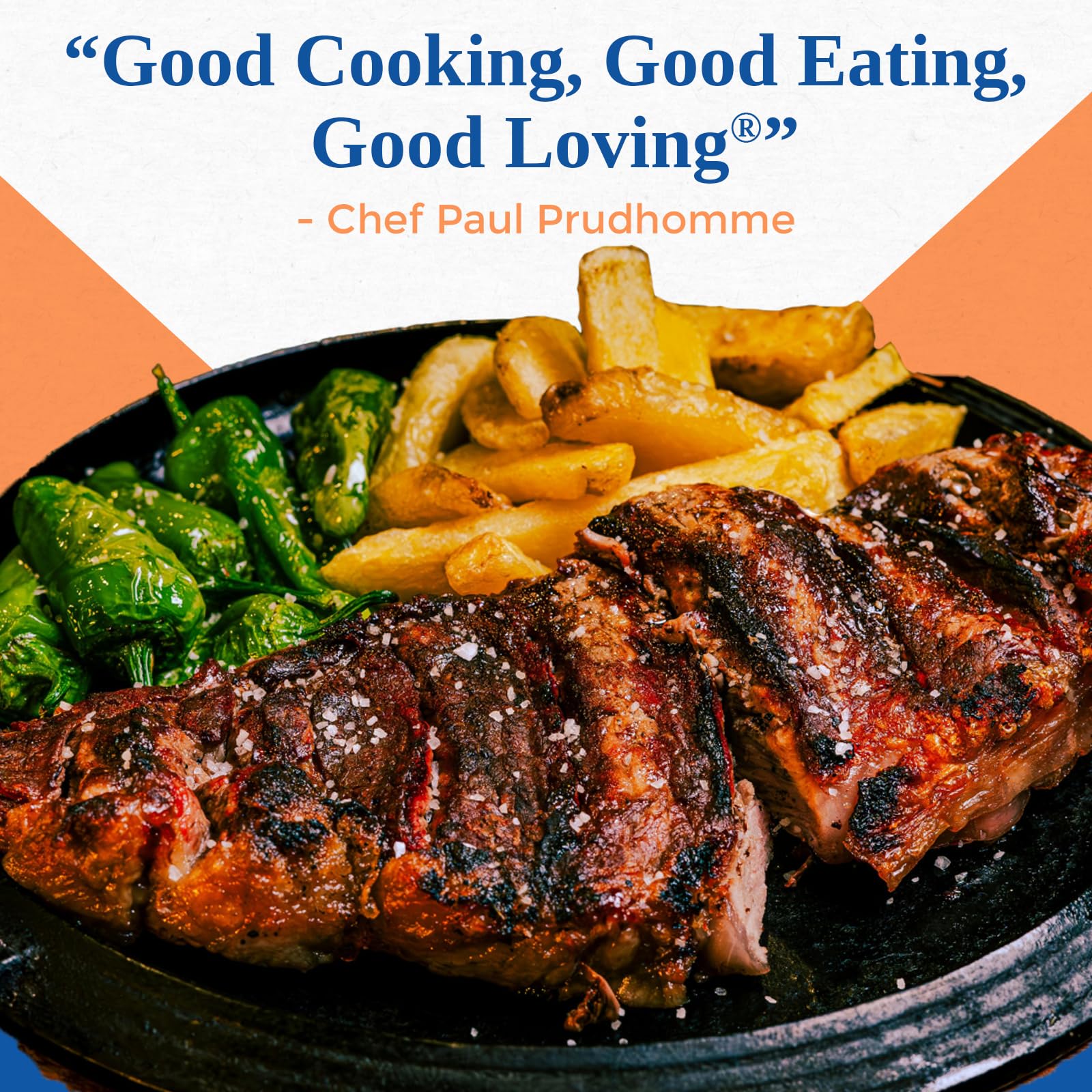 Kitchen scene with Magic Seasoning Blends Blackened Steak Magic, ideal for grilling season.