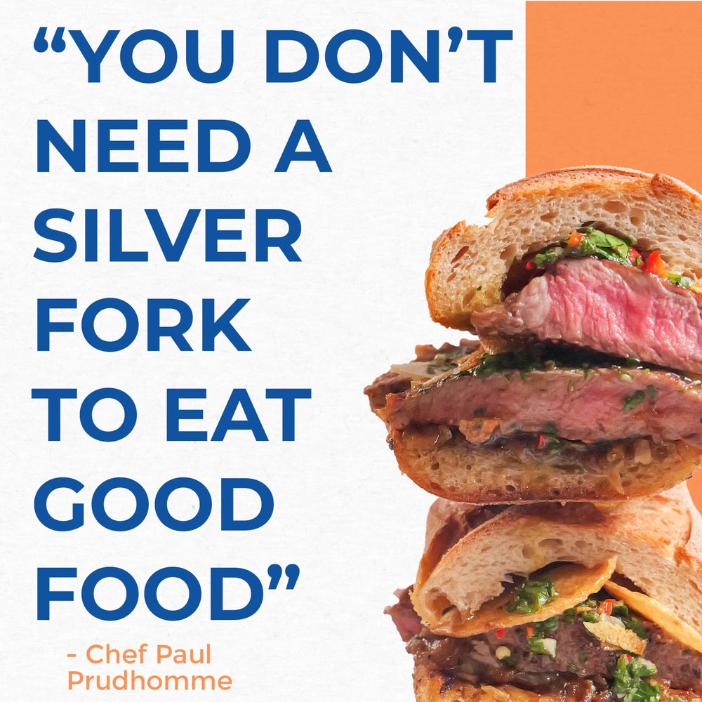 Pan-side sizzling with Magic Seasoning Blends Blackened Steak Magic crust