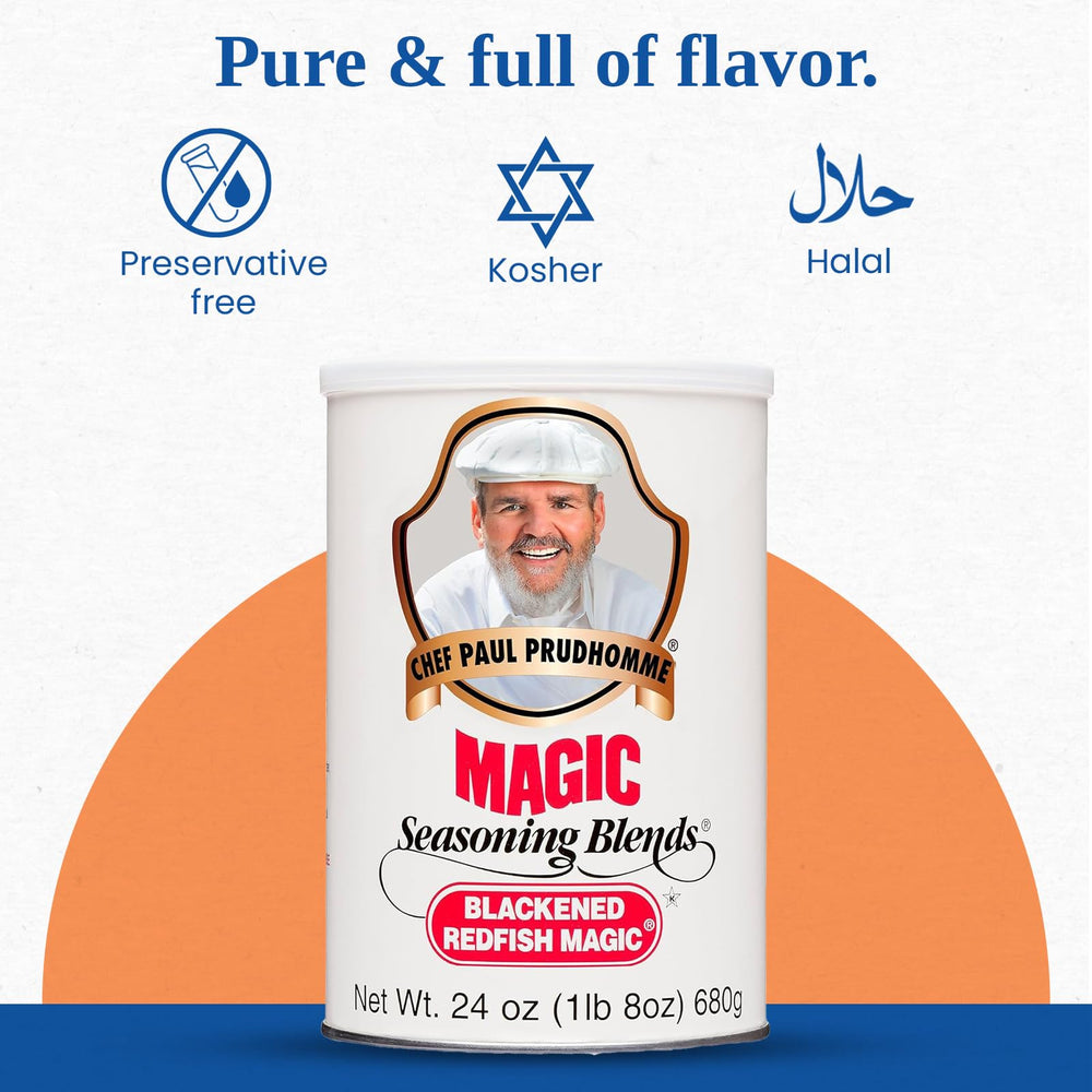 Magic Seasoning Blends Cajun crust on seafood highlights smoky, restaurant-quality flavor.