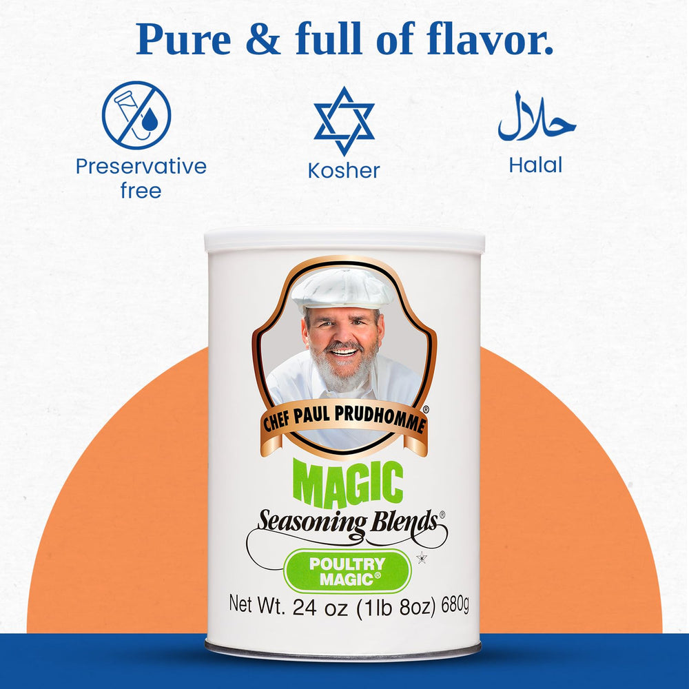 Poultry Magic Seasoning rub applied to chicken for even browning.