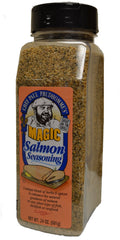 Magic Seasoning Blends Salmon Magic bottle pour elevates seafood flavor for grilling