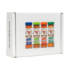 Magic Seasoning Blends Vegetable Magic bottle enhances veggie dishes with flavorful versatility.