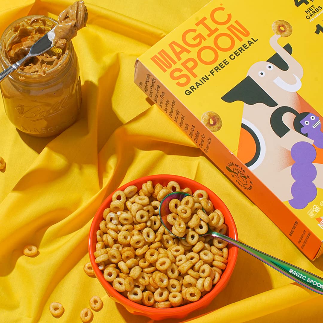 Magic Spoon 4-pack box front communicates convenient family breakfasts.