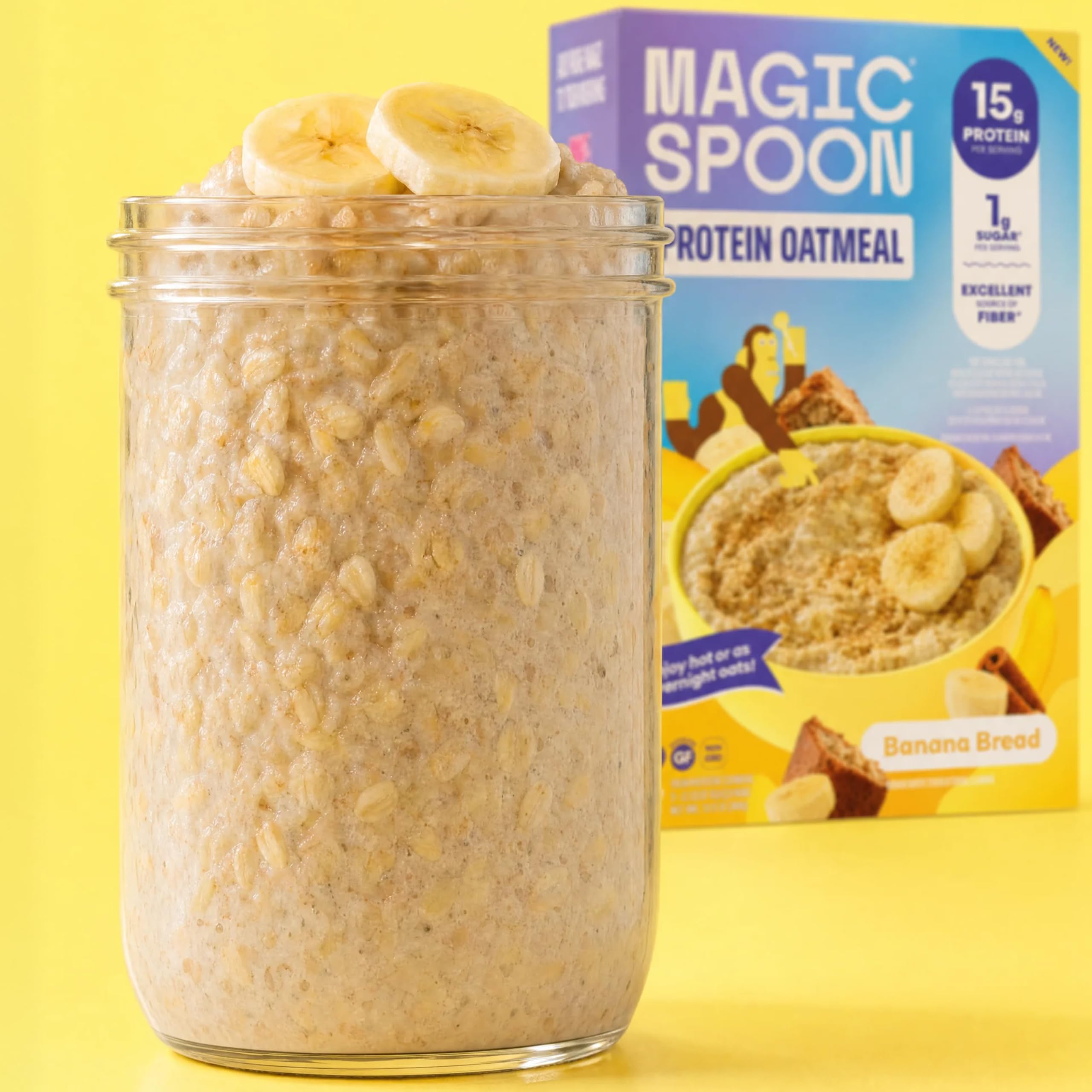 Macro shot of Magic Spoon oats and protein blend ingredients demonstrating quality
