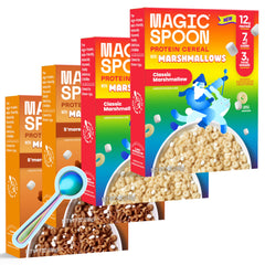 Magic Spoon cereal with marshmallows in a bowl, protein-packed breakfast option.