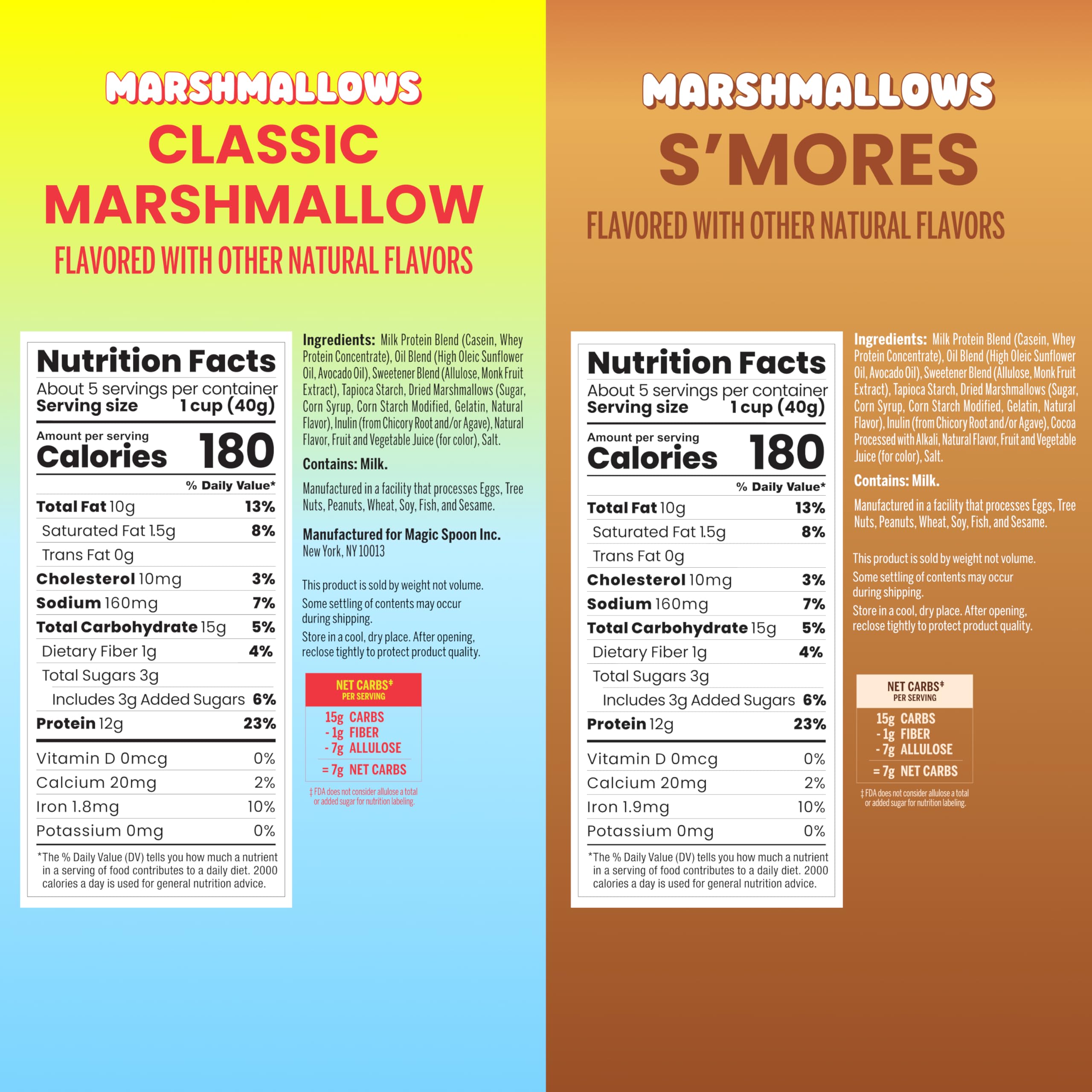 Magic Spoon marshmallows packaging for the 4-pack variety.