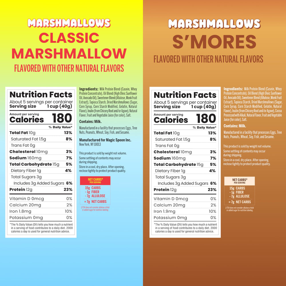 Magic Spoon marshmallows packaging for the 4-pack variety.