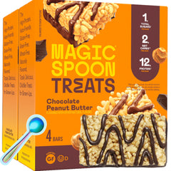 Magic Spoon front packaging showing chocolate peanut butter flavor and 8-count convenience