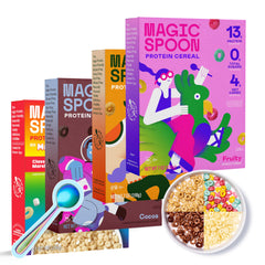 Magic Spoon Fruity cereal bowl, a sugar-free breakfast option.