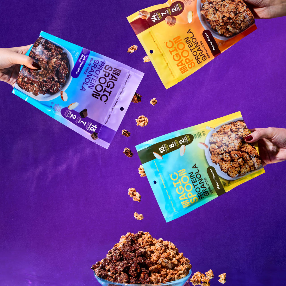 Magic Spoon granola peanut butter pack - rich flavor with clean energy.