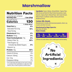 Hand holding Magic Spoon marshmallow bar showing portable snack benefit