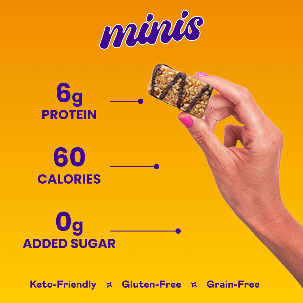 Magic Spoon Mini Treats box showing 16 mini bars.