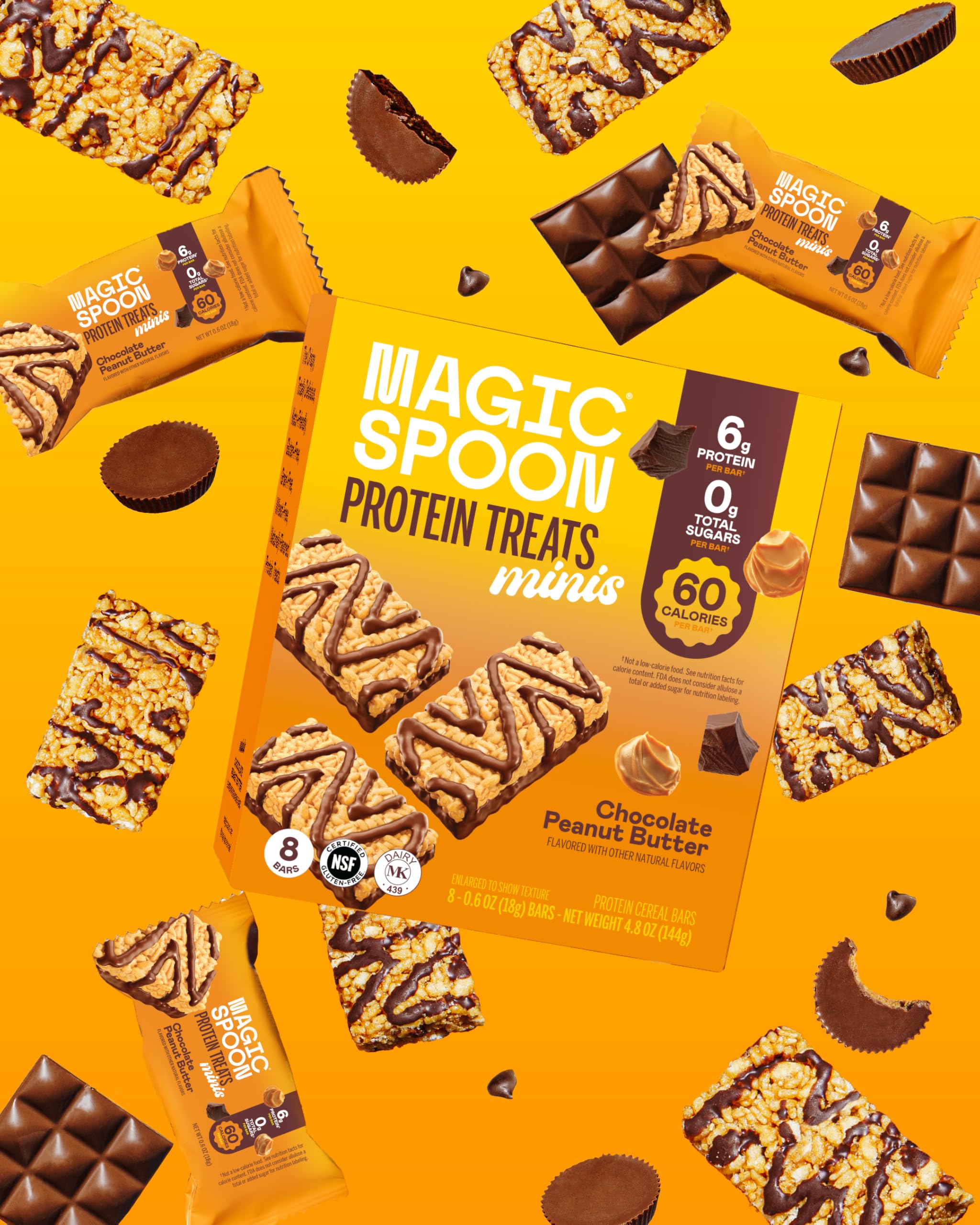 Magic Spoon Mini Treats packaging display chocolate PB flavor.
