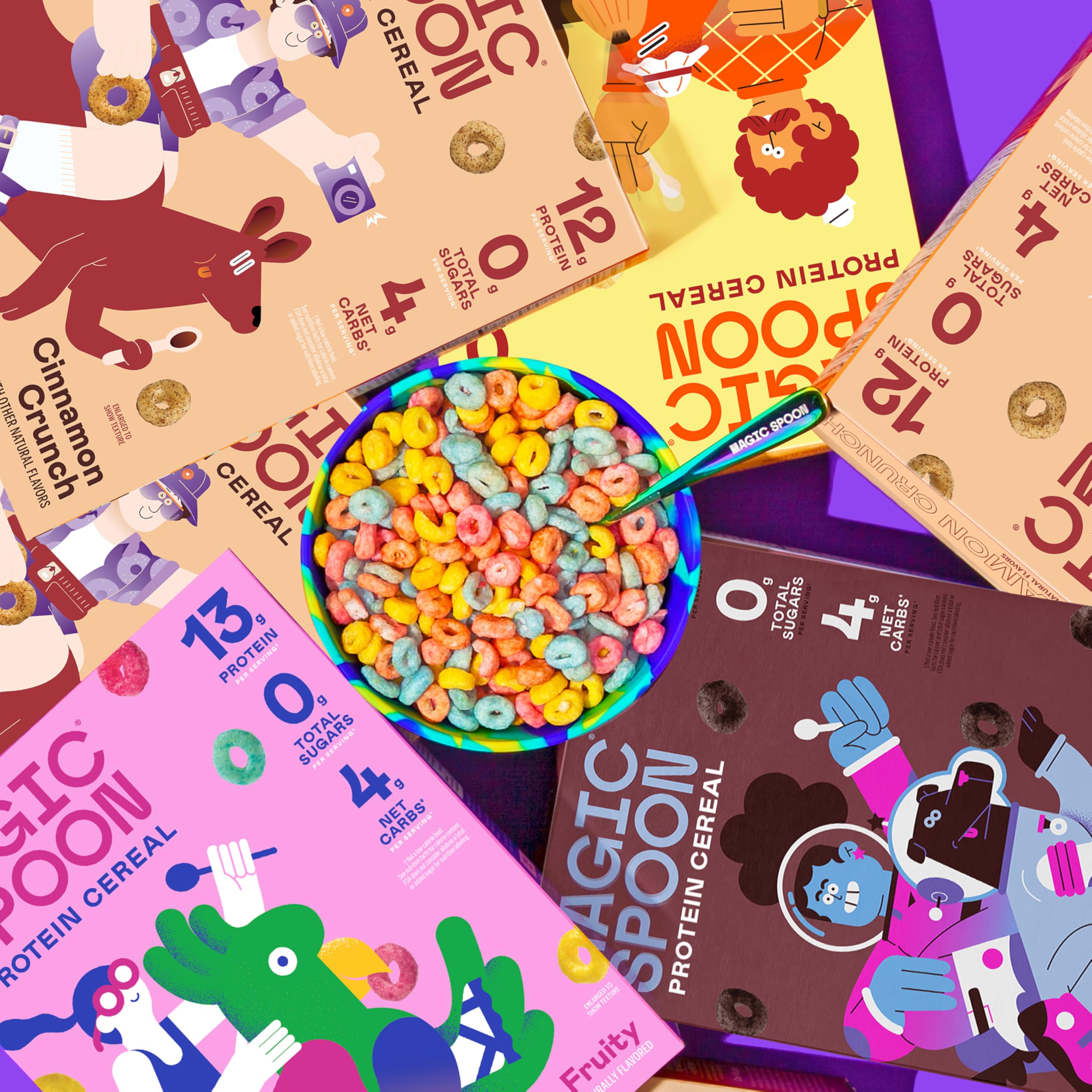 Magic Spoon Six-pack display captures variety for flexible everyday breakfasts