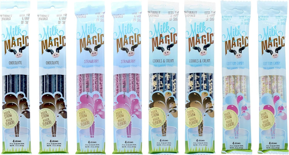 Magic Straws cookies and cream milk flavor straw for tastier milk