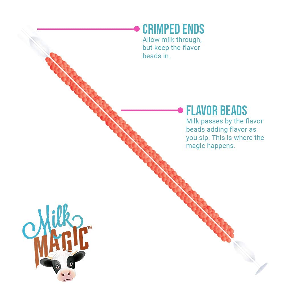 Magic Straws cotton candy flavor straw delivers playful milk flavor